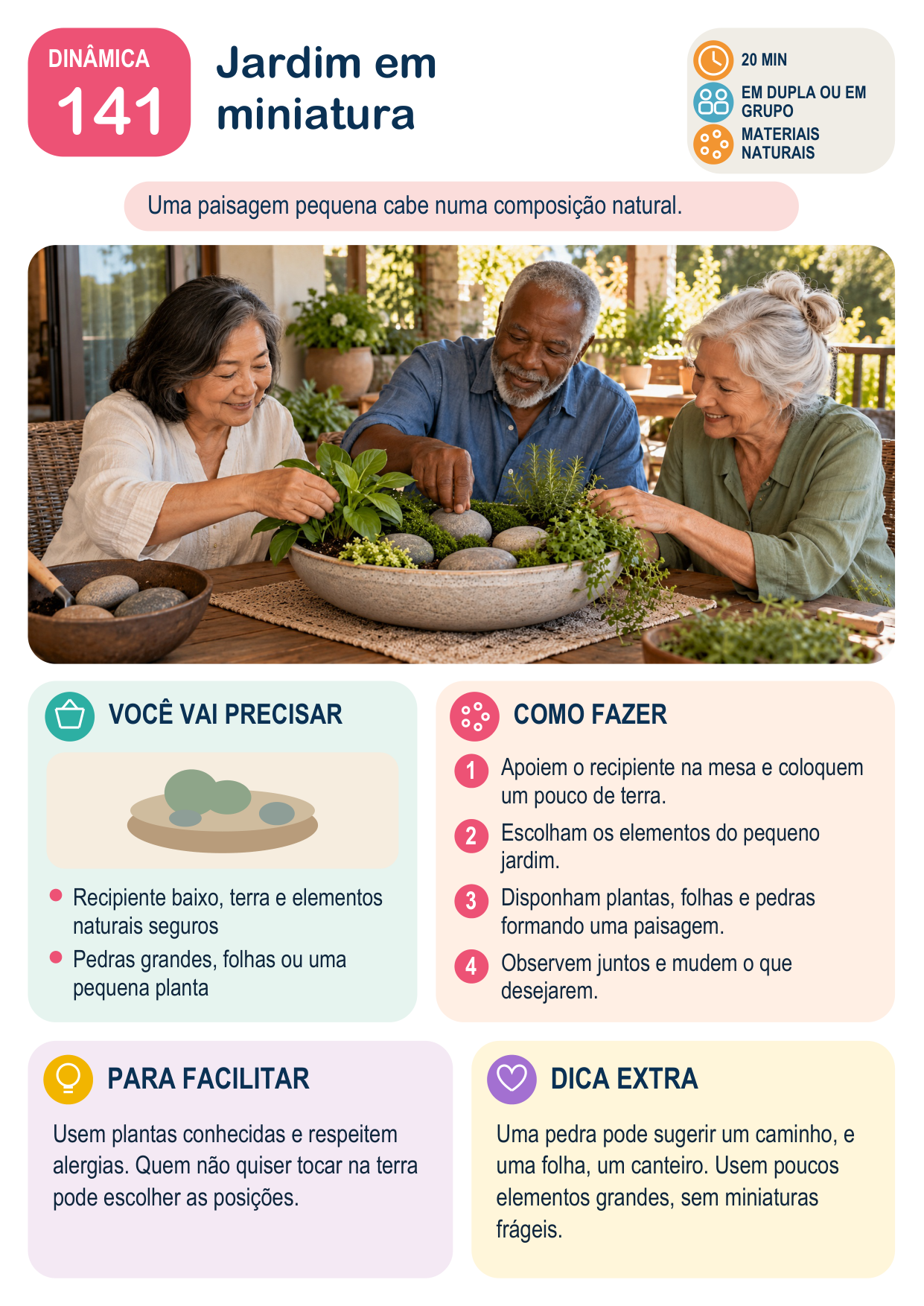Dinâmica 141 – Jardim em miniatura