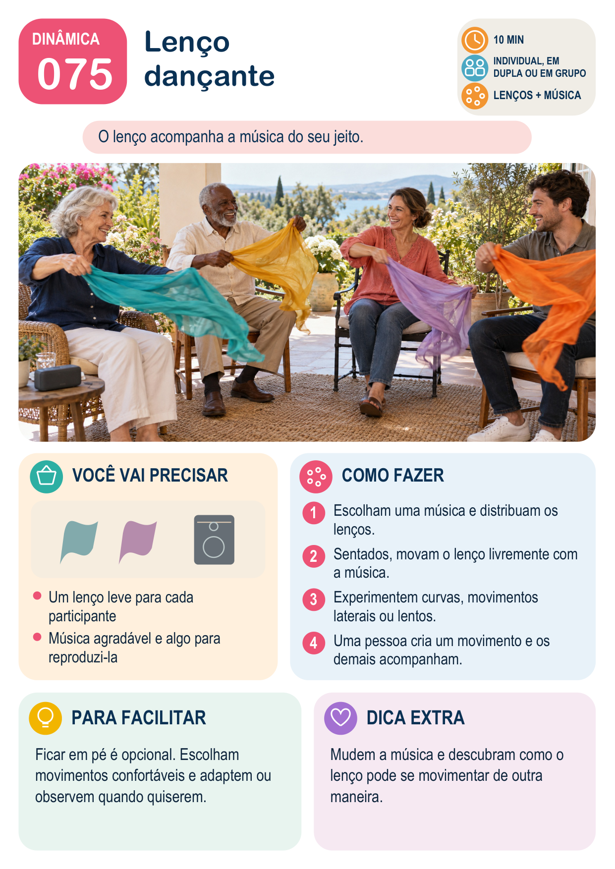 Dinâmica 075 – Lenço dançante